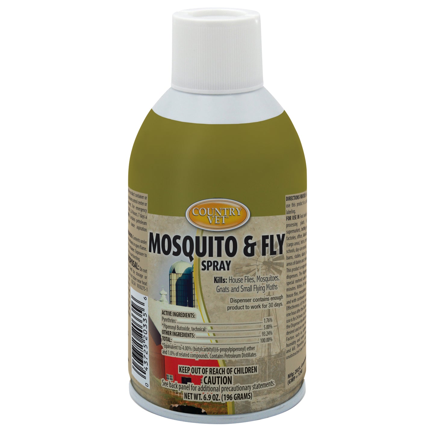 Country Vet Mosquito+Fly Metered Spray Refill (Case of 12) & Automatic Metered Dispenser Bundle