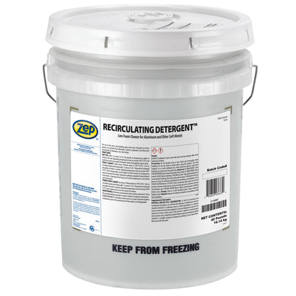 Zep Recirculating Detergent – Low Foam Cleaner for Aluminum and Other Soft Metals – 40 lbs