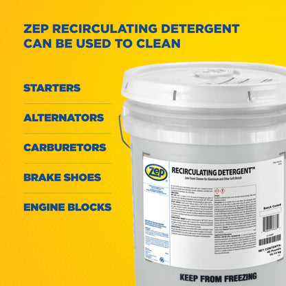 Zep Recirculating Detergent – Low Foam Cleaner for Aluminum and Other Soft Metals – 40 lbs