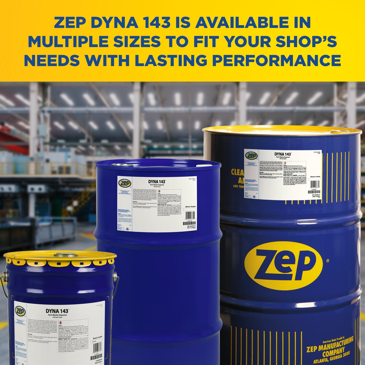 Zep Dyna 143 Parts Washer Degreaser – Parts Cleaner Solvent – 20 Gallon