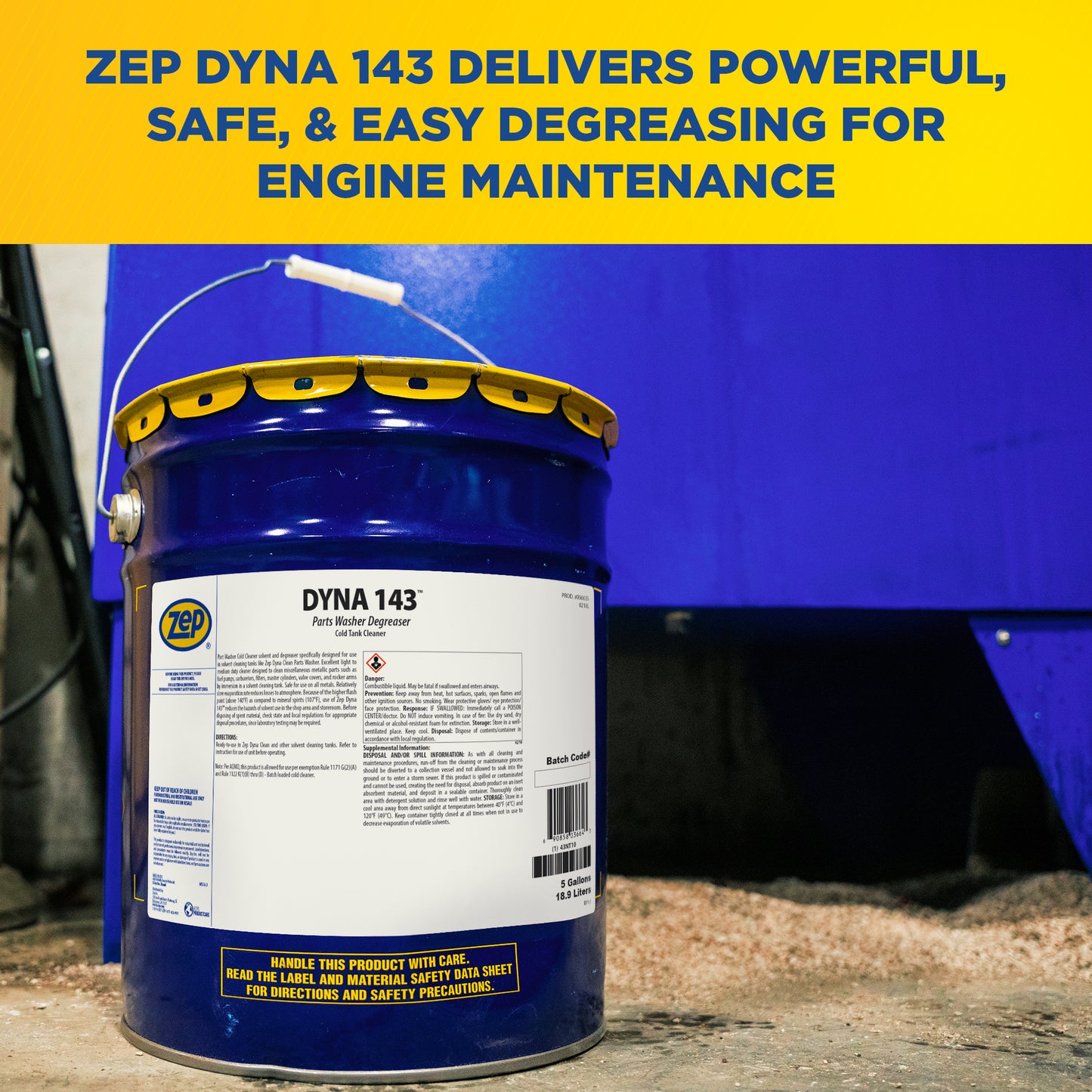 Zep Dyna 143 Parts Washer Degreaser – Parts Cleaner Solvent – 5 Gallon