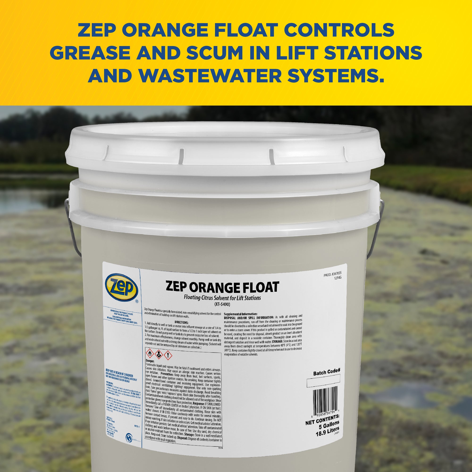 Orange Float XT-5490 Floating Citrus Solvent - 5 Gallon – Zep Inc.