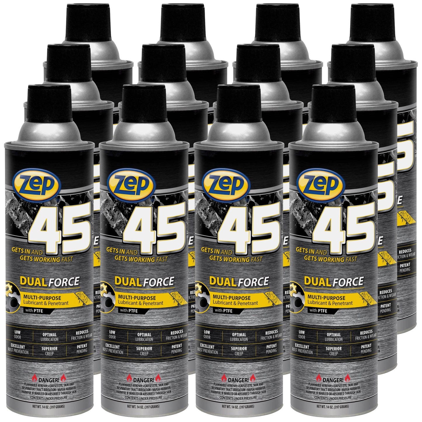 Zep 45 Dual Force Lubricant and Penetrant – Reduces Friction and Wear – 14 oz