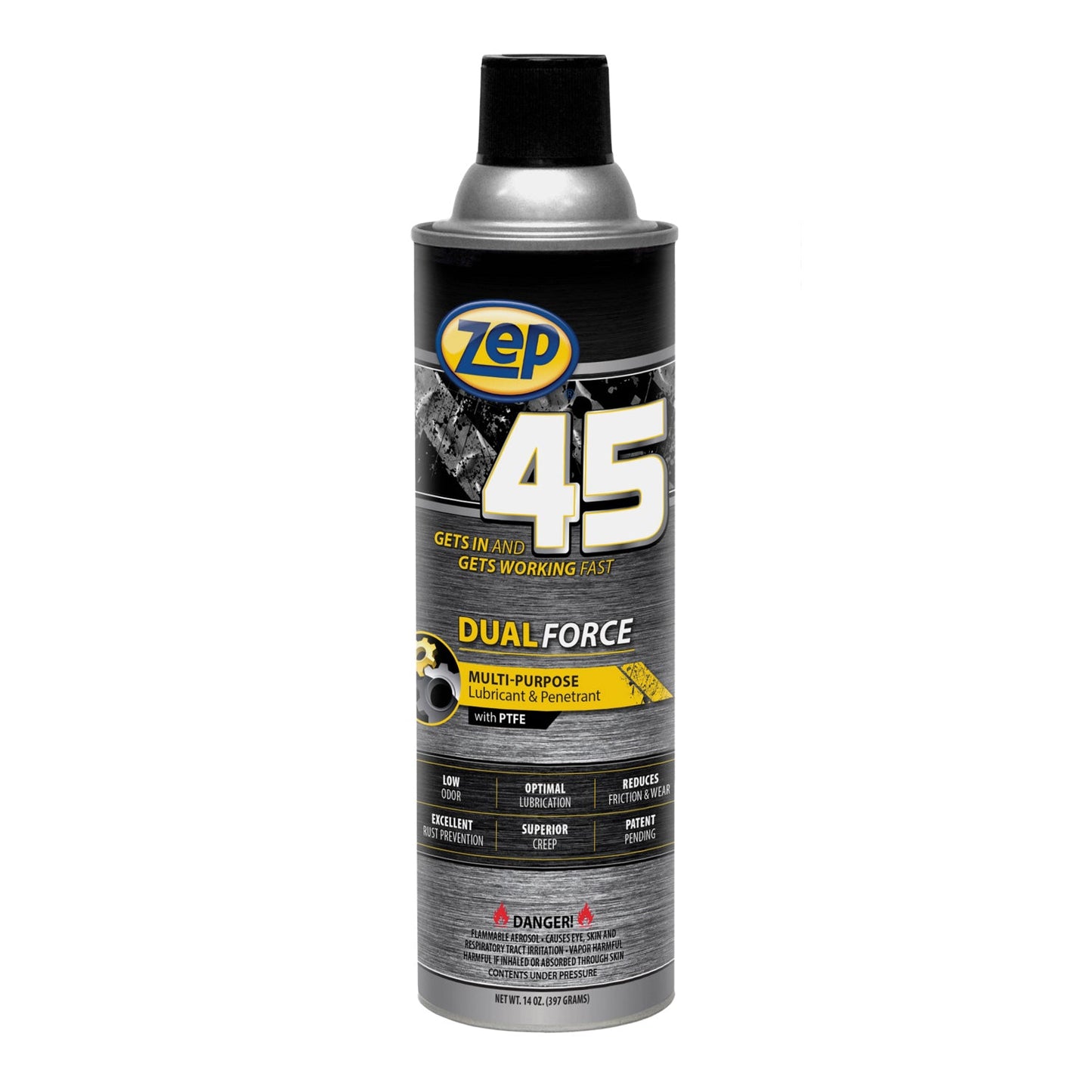 Zep 45 Dual Force Lubricant and Penetrant – Reduces Friction and Wear – 14 oz