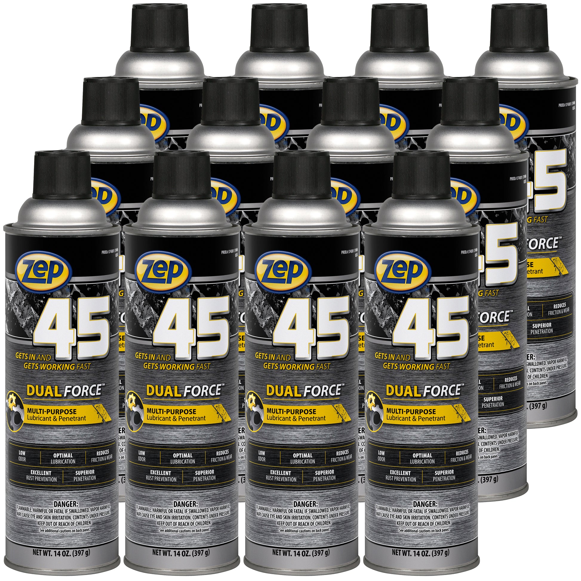 Zep 45 Dual Force Lubricant and Penetrant Reduces Friction and Wear Zep Inc. Zep 45 Dual Force Lubricant and Penetrant Reduces Friction and Wear Zep Inc.