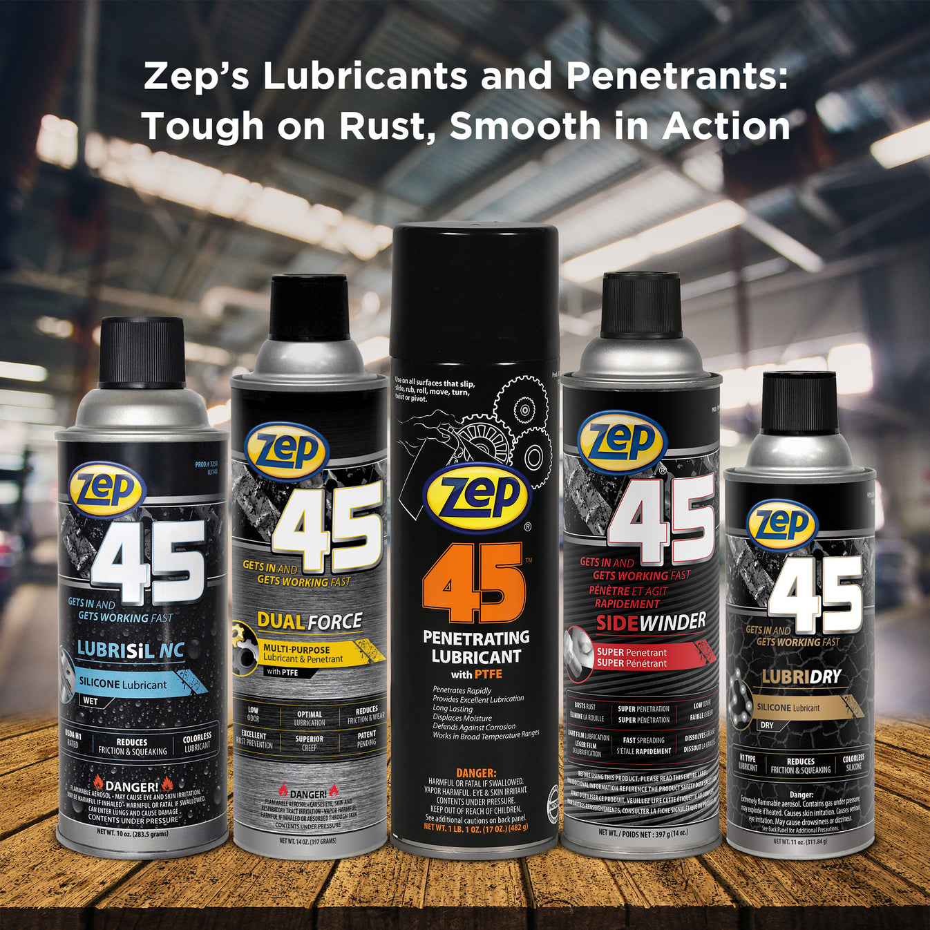 Zep 45 Penetrating Lubricant – Reduces Friction - 17 oz – Zep Inc.