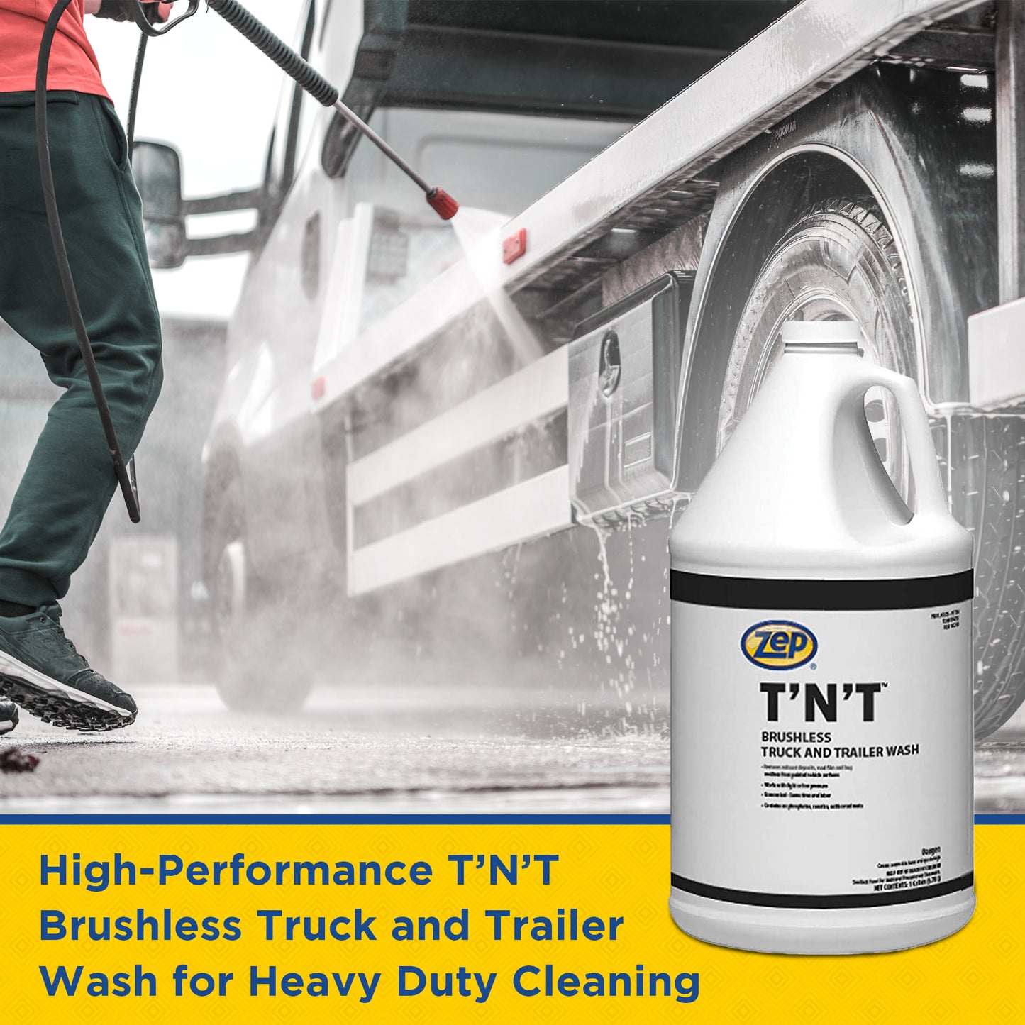 Zep T’N’T Truck and Trailer Wash – Removes Exhaust Deposits - 1 Gallon