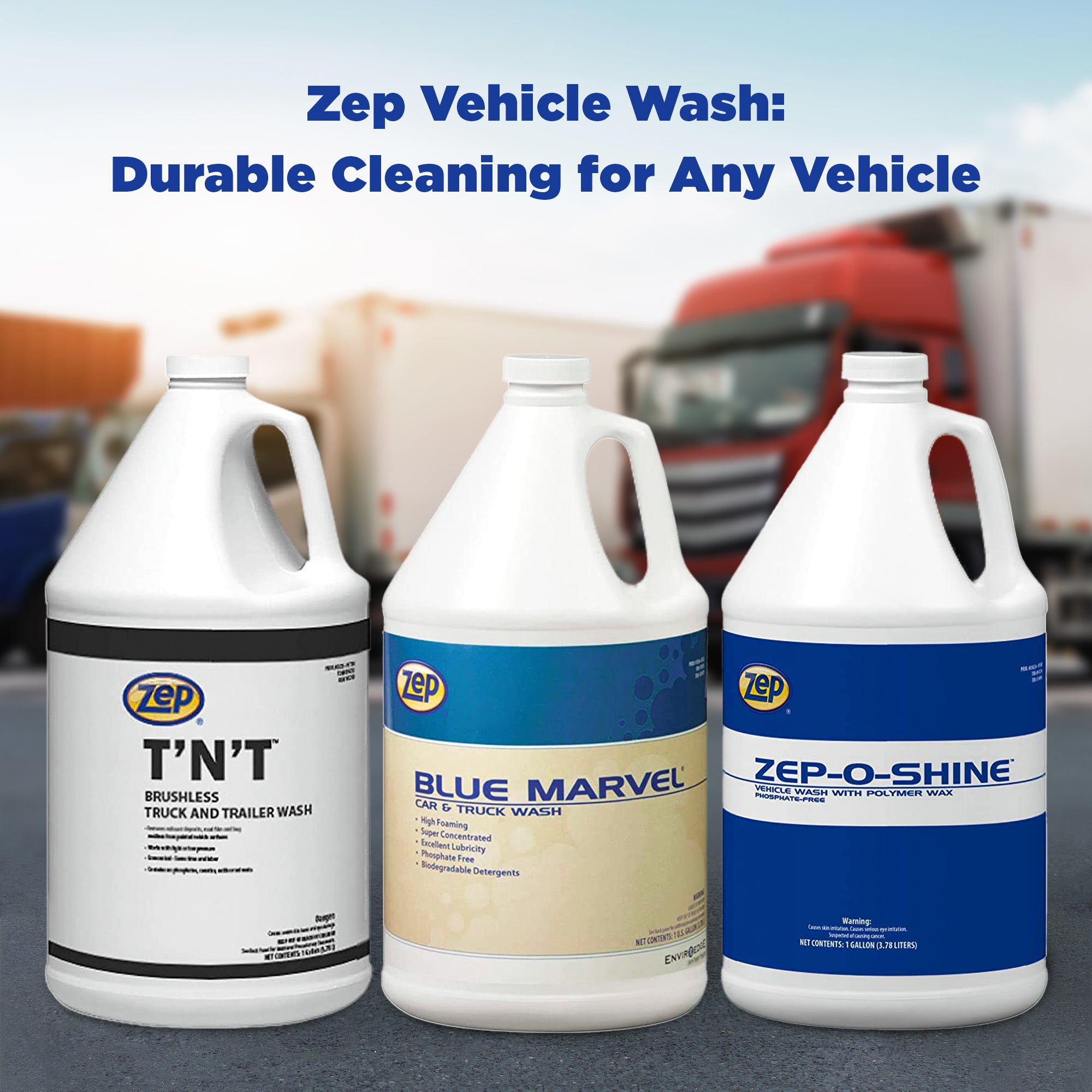 Zep T'N'T Truck and Trailer Wash – Removes Exhaust Deposits - 1