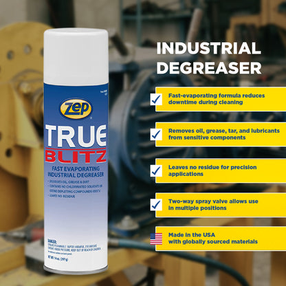 True Blitz Aerosol Fast Evaporating Industrial Degreaser- 14 oz.