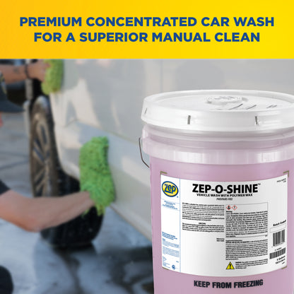 Zep-O-Shine Vehicle Wash with Polymer Wax – “Pries-Off” Dirt– 5 Gallon