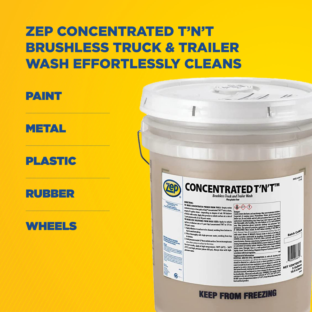 Zep Concentrated T'N'T Truck & Trailer Wash + Model 481 Hydro Foamer + Ultra Wipes Bundle — Complete Fleet Wash & Detail System