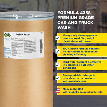 Zep Formula 4358 – 100% Active Car and Truck Wash – 200 lbs
