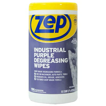 Industrial Purple Heavy-Duty Degreasing Wipes (65 Wipes per Canister)