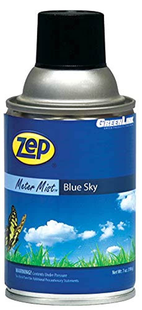 Zep Metered Mist Blue Sky Air Freshener Refill (Case of 12) with Meter Mist 3000 Ultra Dispenser (2 Pack) Bundle