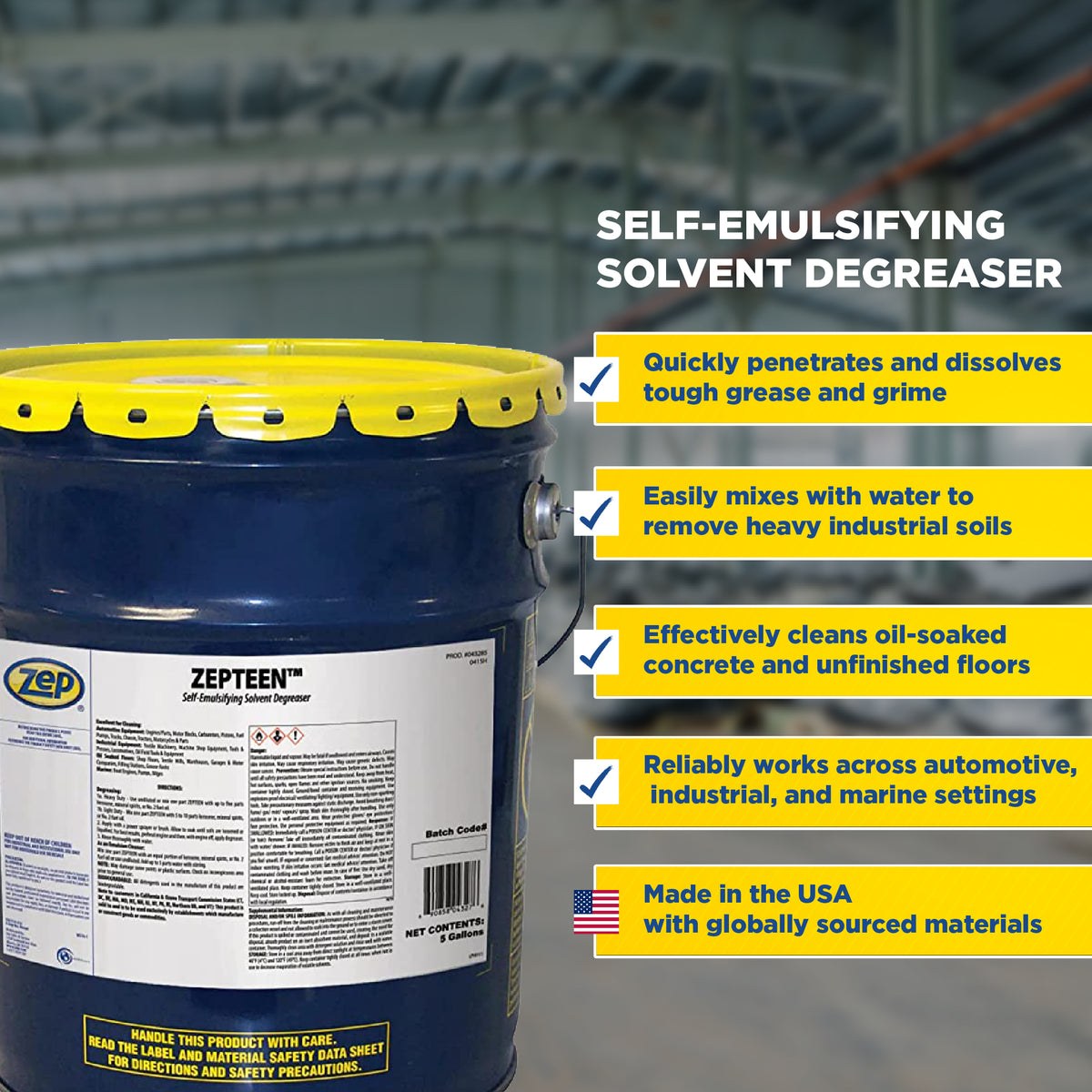 Zep ZepTeen Solvent Degreaser + Zep Industrial 48 oz Sprayer Bundle — Heavy-Duty Degreasing System