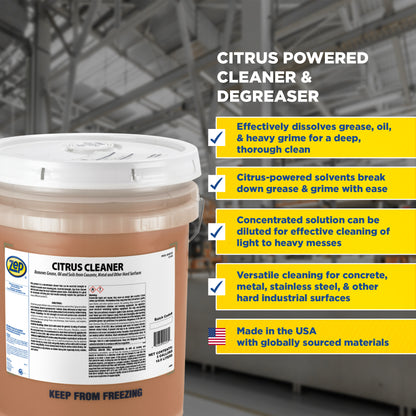 Zep Citrus Cleaner – Removes Grease and Oil – 5 Gallon