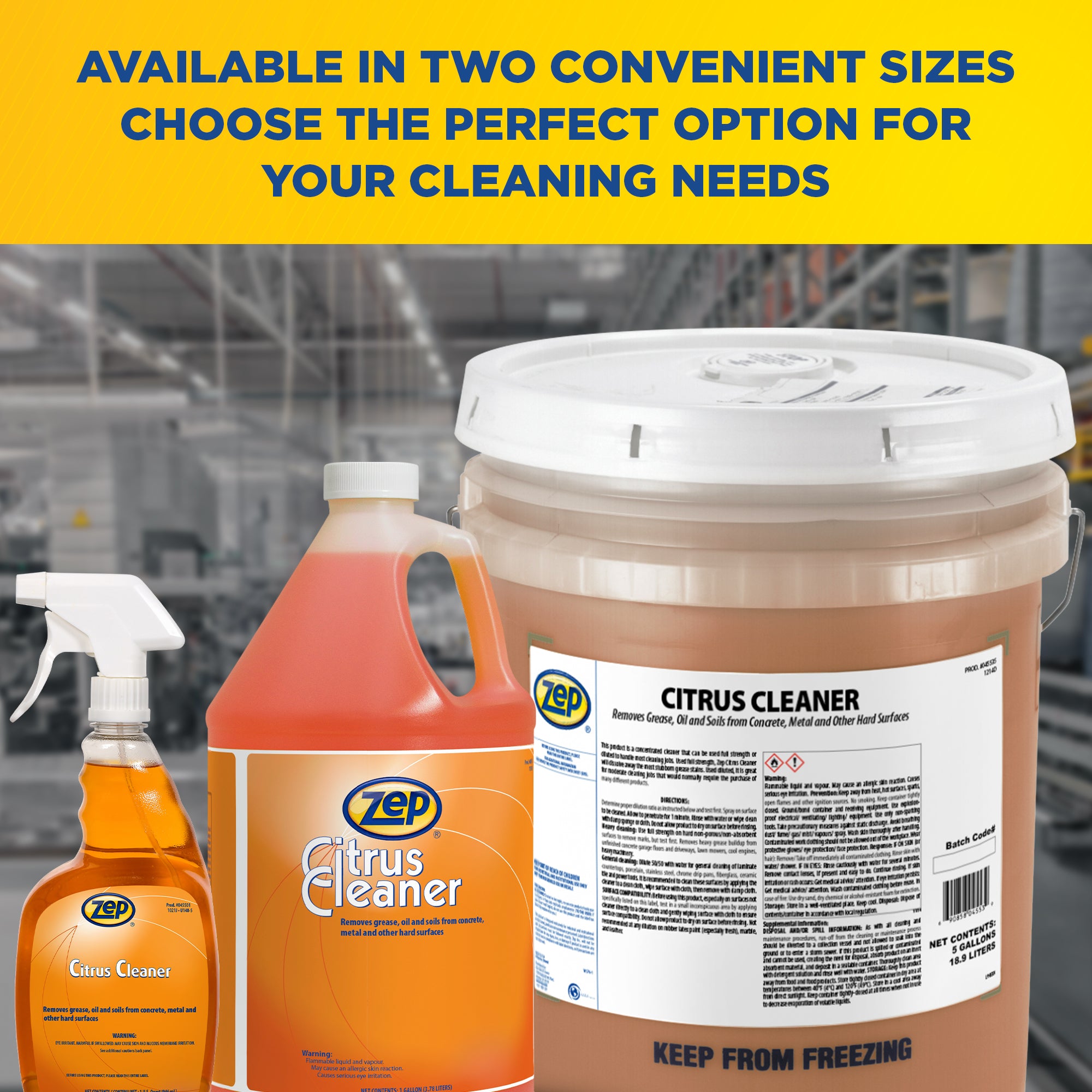 Zep Citrus Cleaner – Removes Grease and Oil – 32 oz. – Zep Inc.