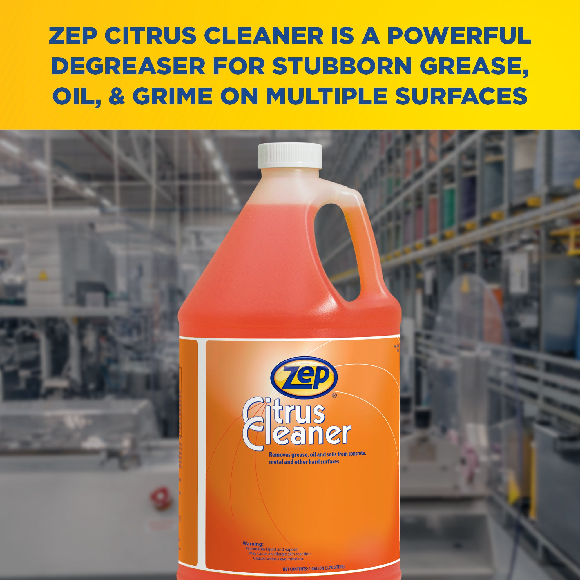 Zep Citrus Cleaner – Removes Grease and Oil – 1 Gallon – Zep Inc.