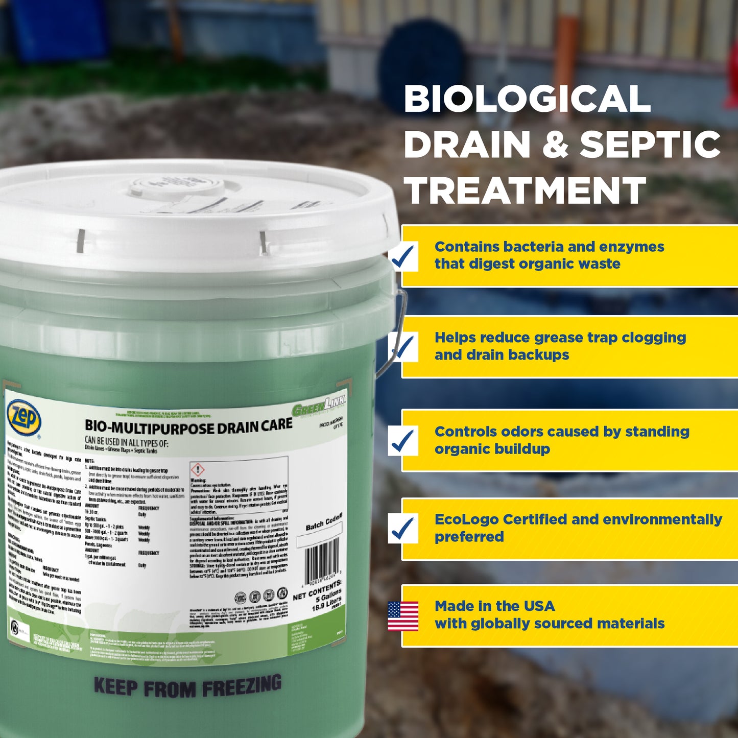 Bio Multipurpose Drain Care - 5 Gallon