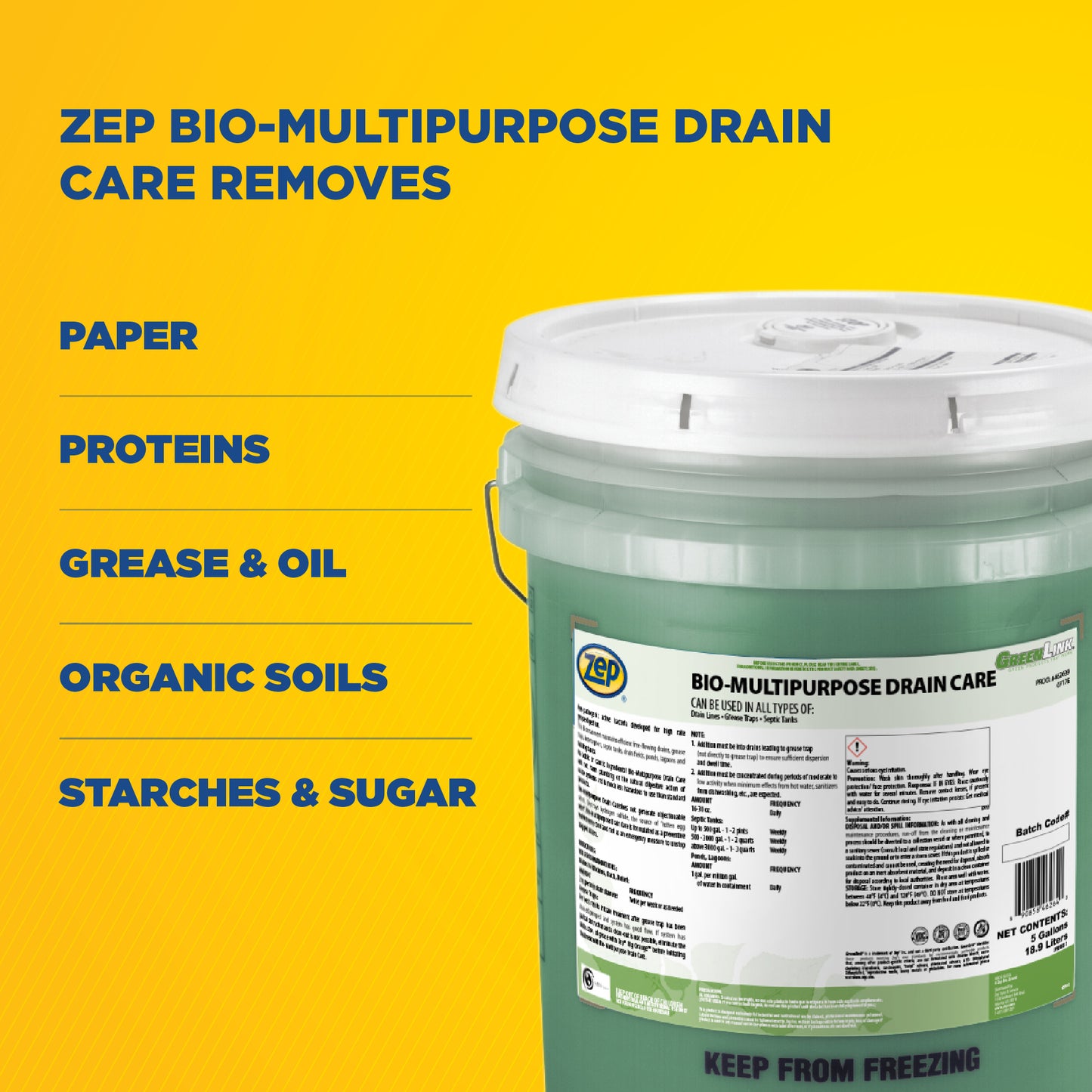Bio Multipurpose Drain Care - 5 Gallon
