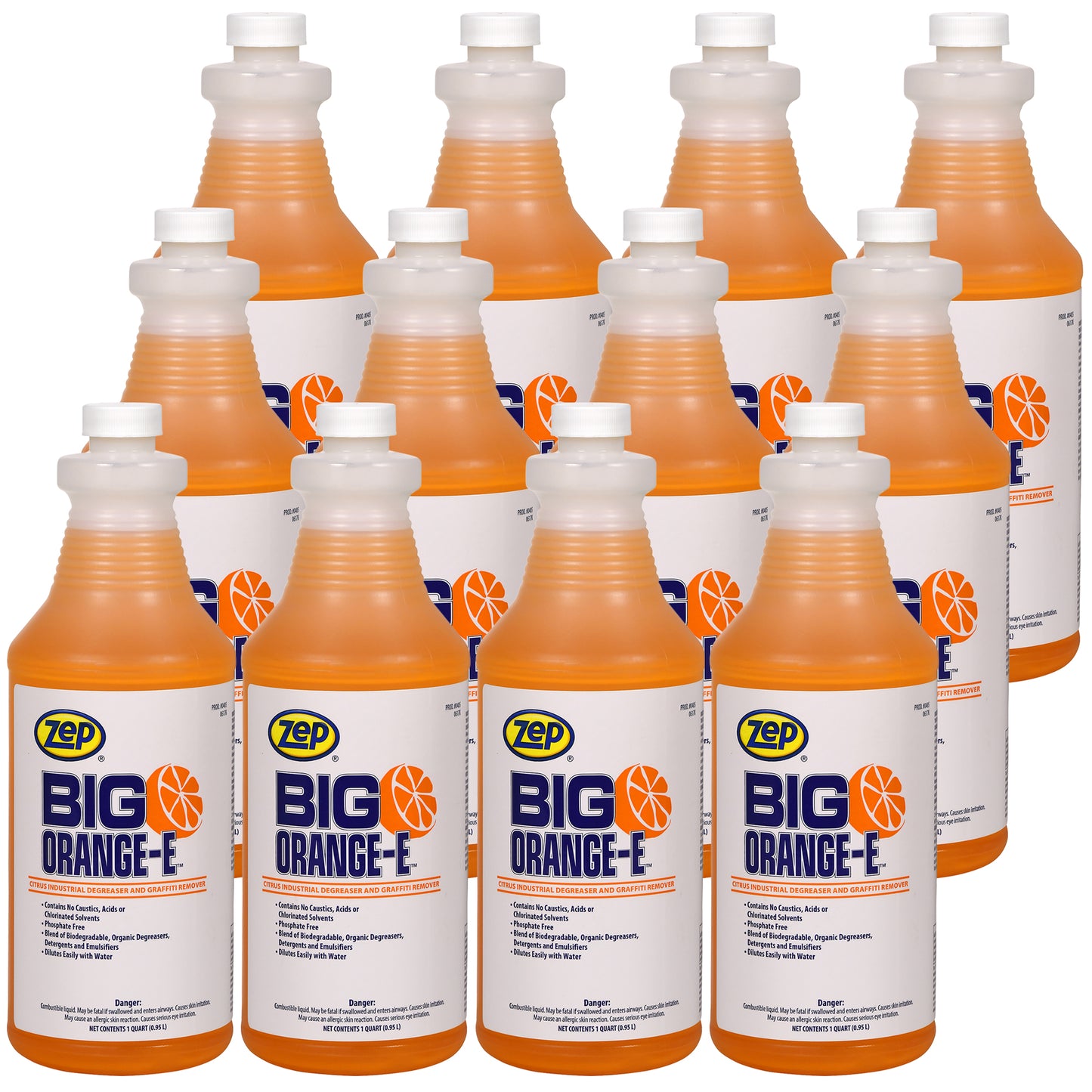 Zep Big Orange-E Citrus Industrial Degreaser & Graffiti Remover – Cleans and Deodorizes – 32 oz.