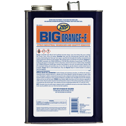 Zep Big Orange-E Citrus Industrial Degreaser & Graffiti Remover – Cleans and Deodorizes – 1 Gallon