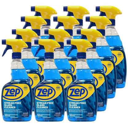 Zep Streak-Free Glass Cleaner – Ammonia-Based Formula – 32 oz