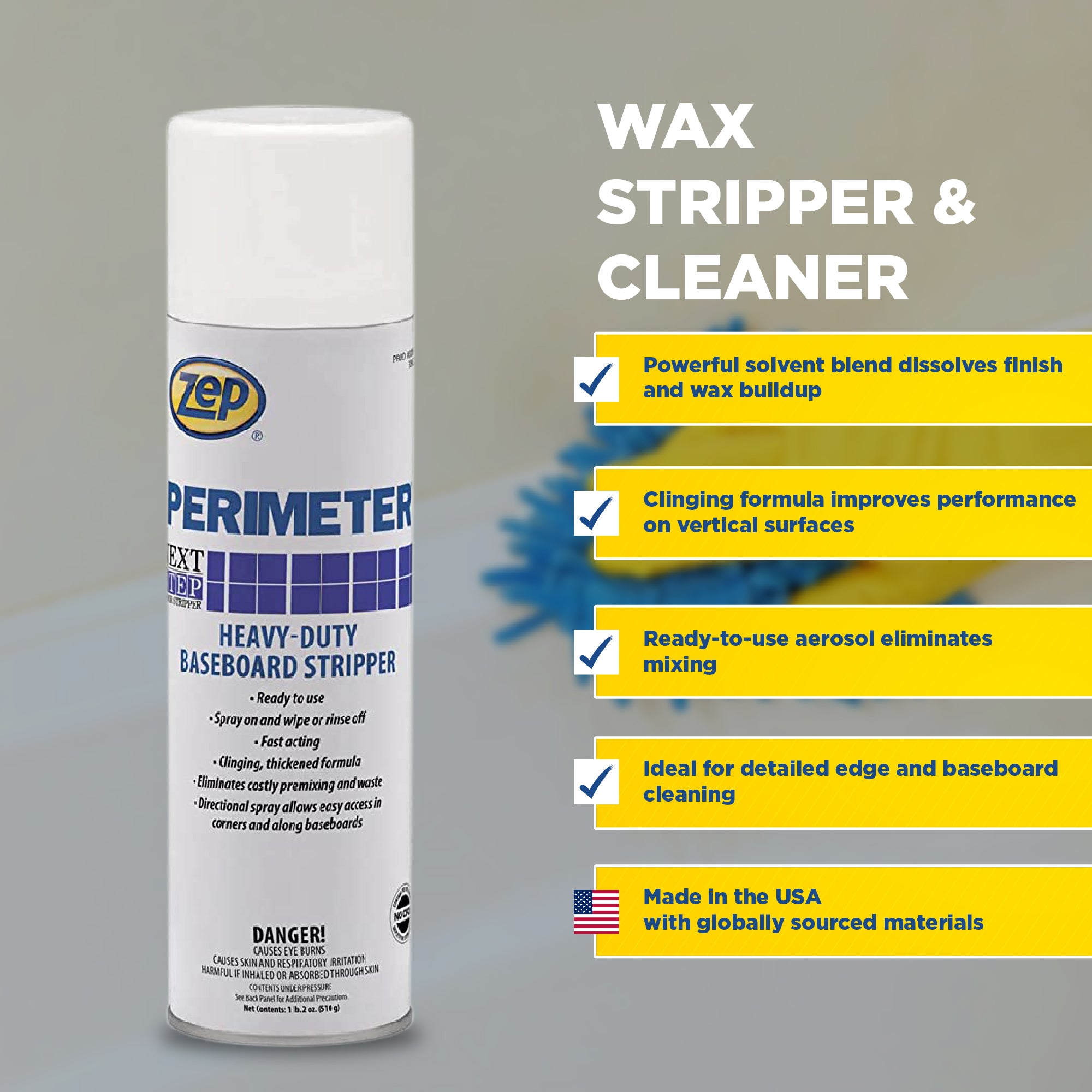 Perimeter Heavy-Duty Aerosol Baseboard Stripper - 18 oz. – Zep Inc.
