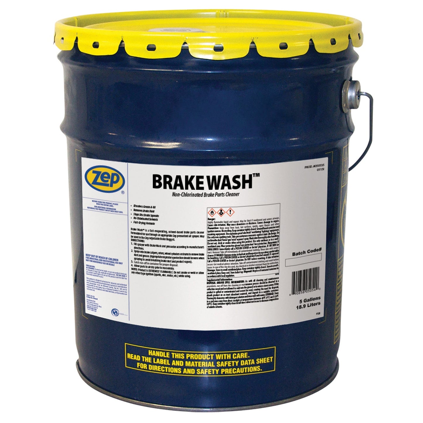 Brake Wash Liquid Non-Chlorinated Brake Parts Cleaner - 5 Gallon