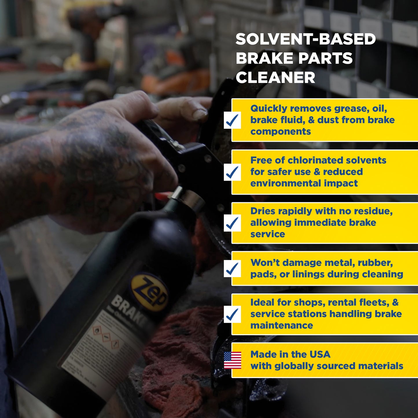 Zep Brake Wash – Non-Chlorinated Brake Parts Cleaner – 5 Gallon