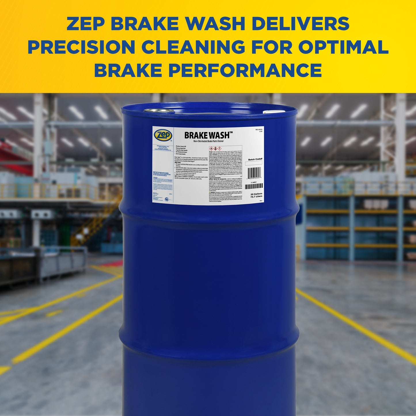 Zep Brake Wash – Non-Chlorinated Brake Parts Cleaner – 20 Gallon