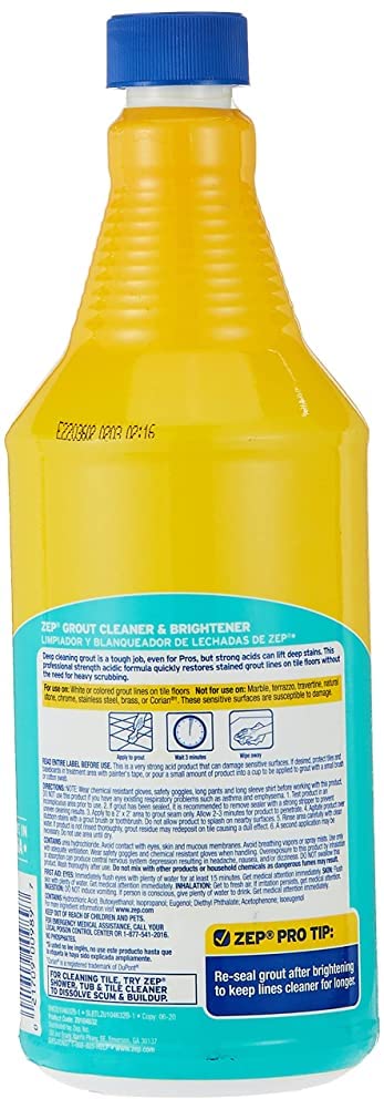 Grout Cleaner and Brightener (2 Pack) + Scrubbing Brush Bundle - 32 oz.