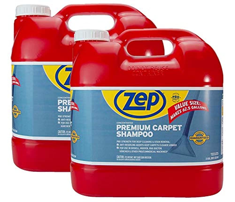 Zep Premium Carpet Shampoo Concentrate – Renews Soiled Carpets – 2.5 Gallon