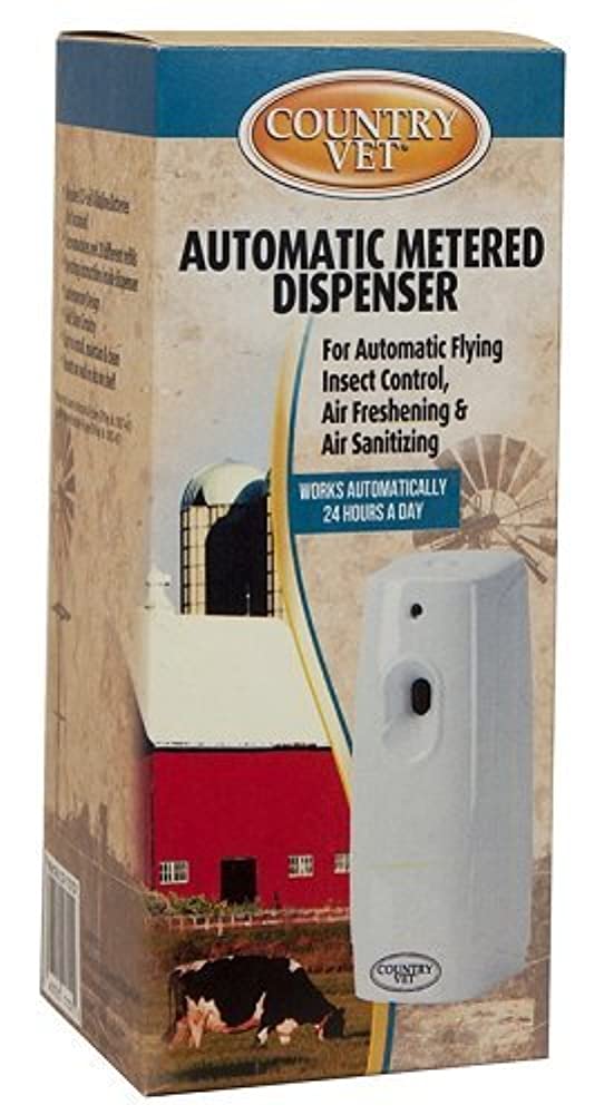 Country Vet Automatic Metered Dispenser For Flying Insect Control, Air Freshening & Air Sanitizing