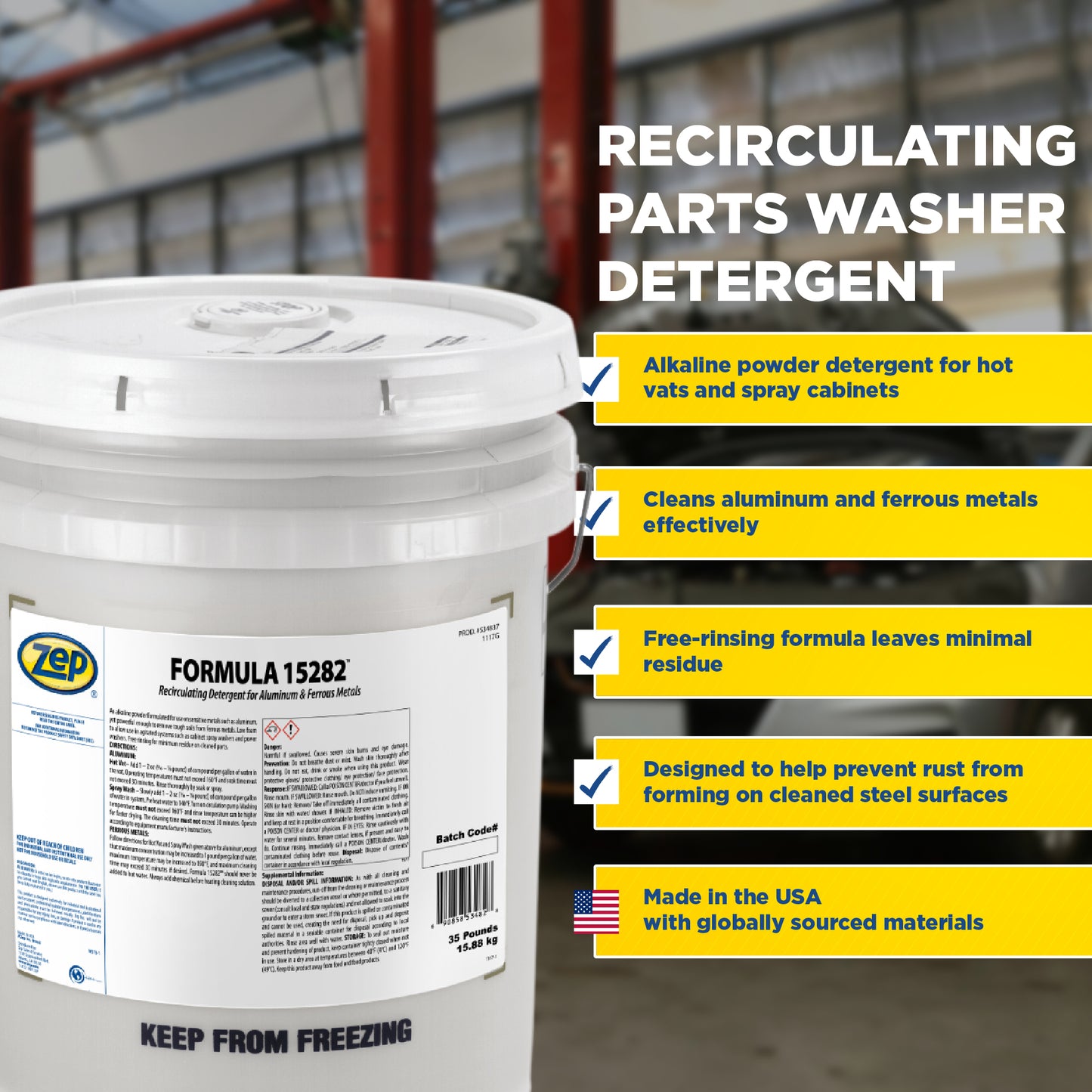 Formula 15282 Recirculating Detergent for Aluminum & Ferrous Metals - 35 Pounds