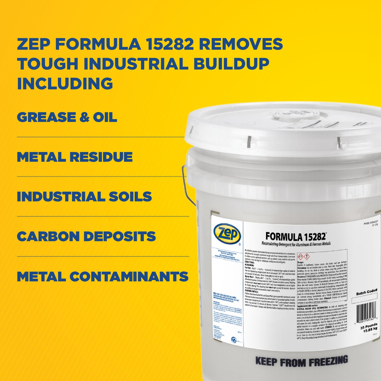 Formula 15282 Recirculating Detergent for Aluminum & Ferrous Metals - 35 Pounds