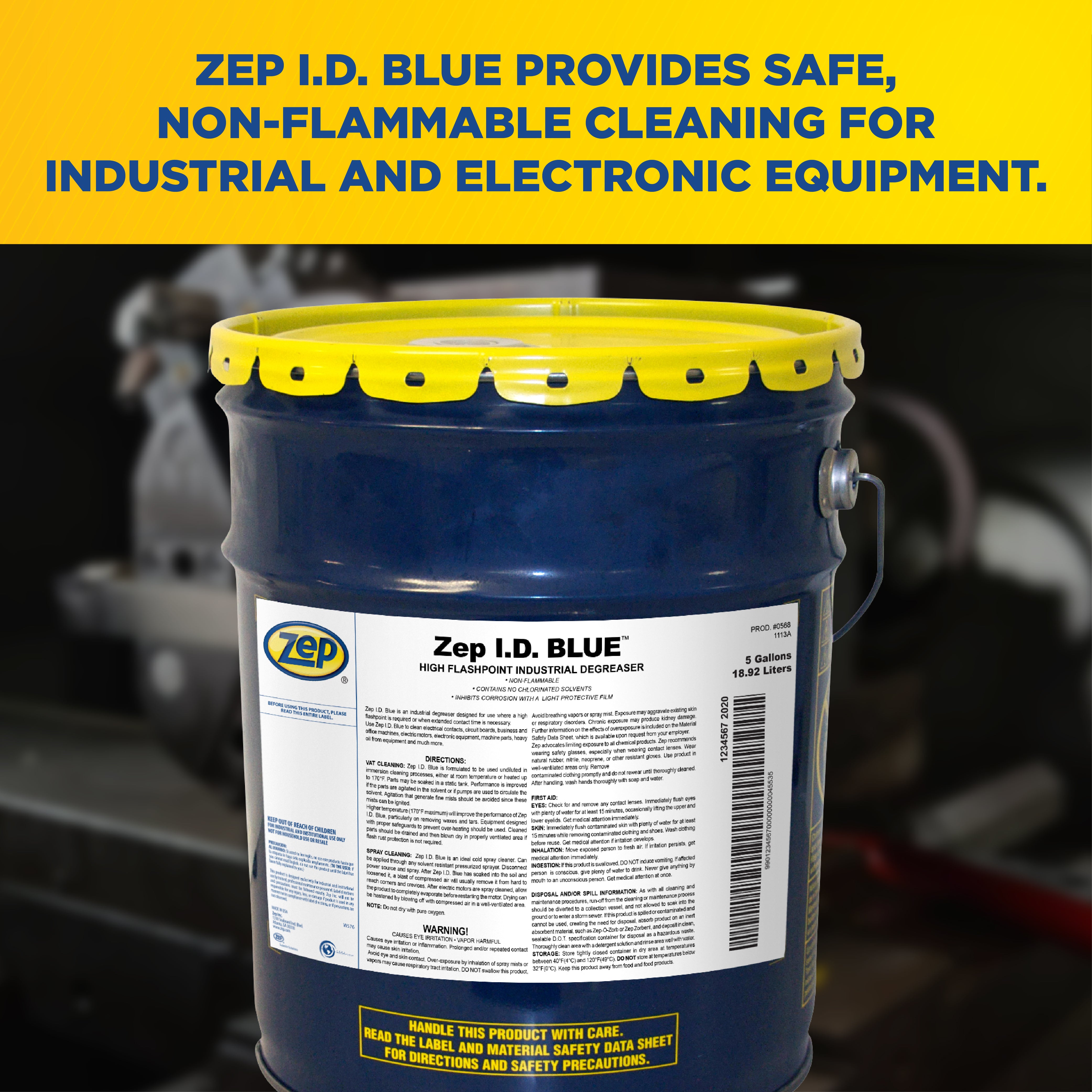 ZIST Z-05 ブルー Zep I.D. Blue High Flashpoint Industrial Degreaser – Removes Heavy
