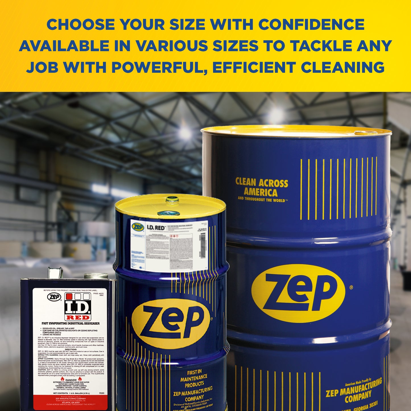 Zep I.D Red Fast Evaporating Industrial Degreaser - Removes Oil, Grease and Grime – 1 Gallon