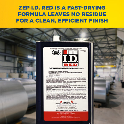 Zep I.D Red Fast Evaporating Industrial Degreaser - Removes Oil, Grease and Grime – 1 Gallon