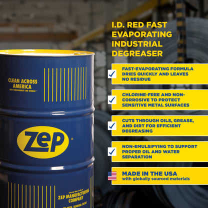 I.D. Red Liquid Fast Evaporating Industrial Degreaser - 55 Gallon