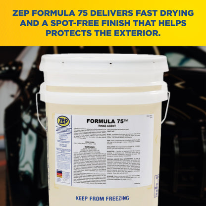 Zep Formula 75 Rinse Agent – Vehicle Wash Drying Agent - 5 Gallon