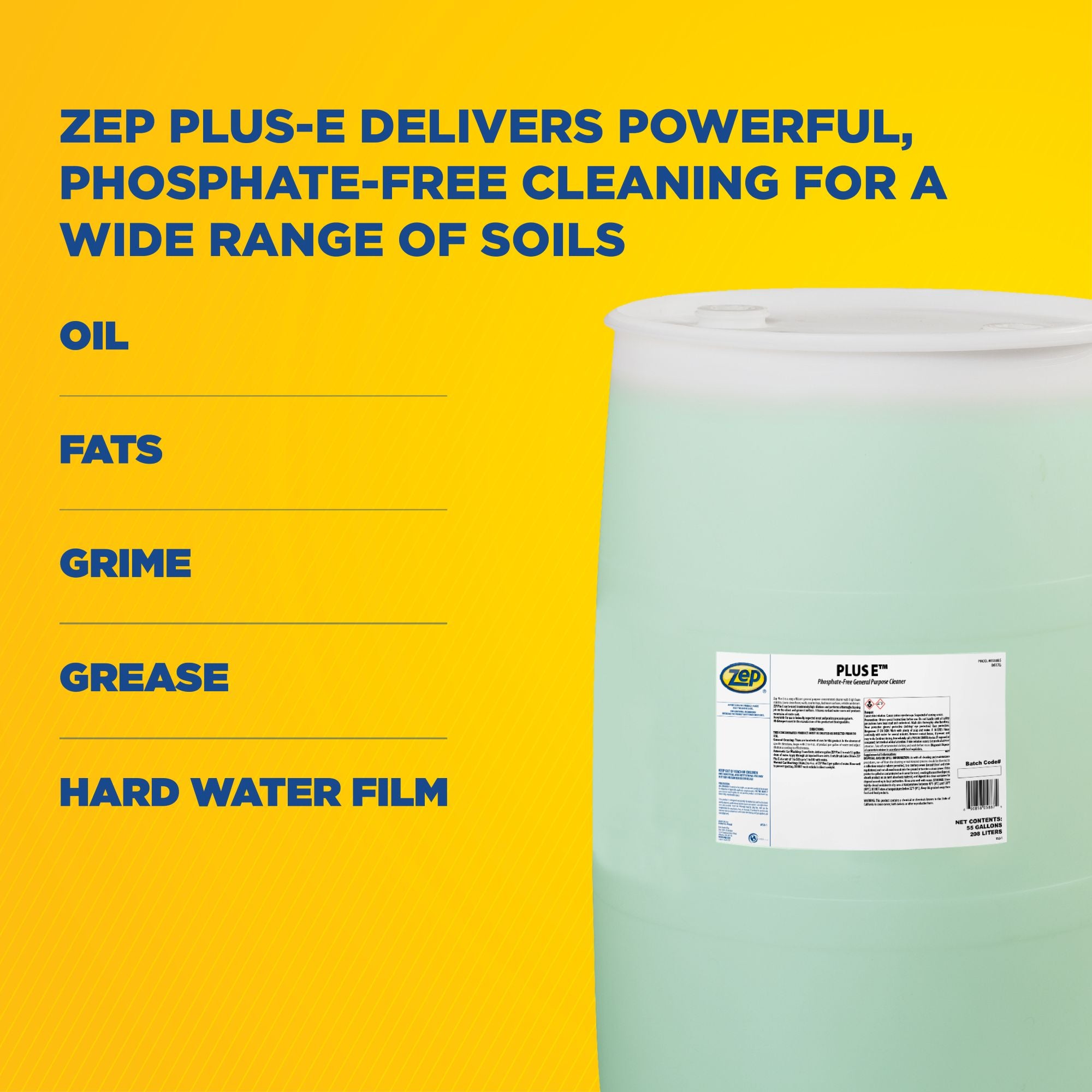 Zep Plus-E General-Purpose Cleaner – Multi-Surface Phosphate-Free