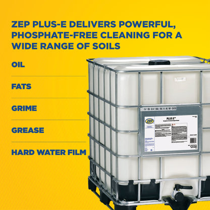 Zep Plus-E General-Purpose Cleaner – Multi-Surface Phosphate-Free Cleaner – 275 Gallon