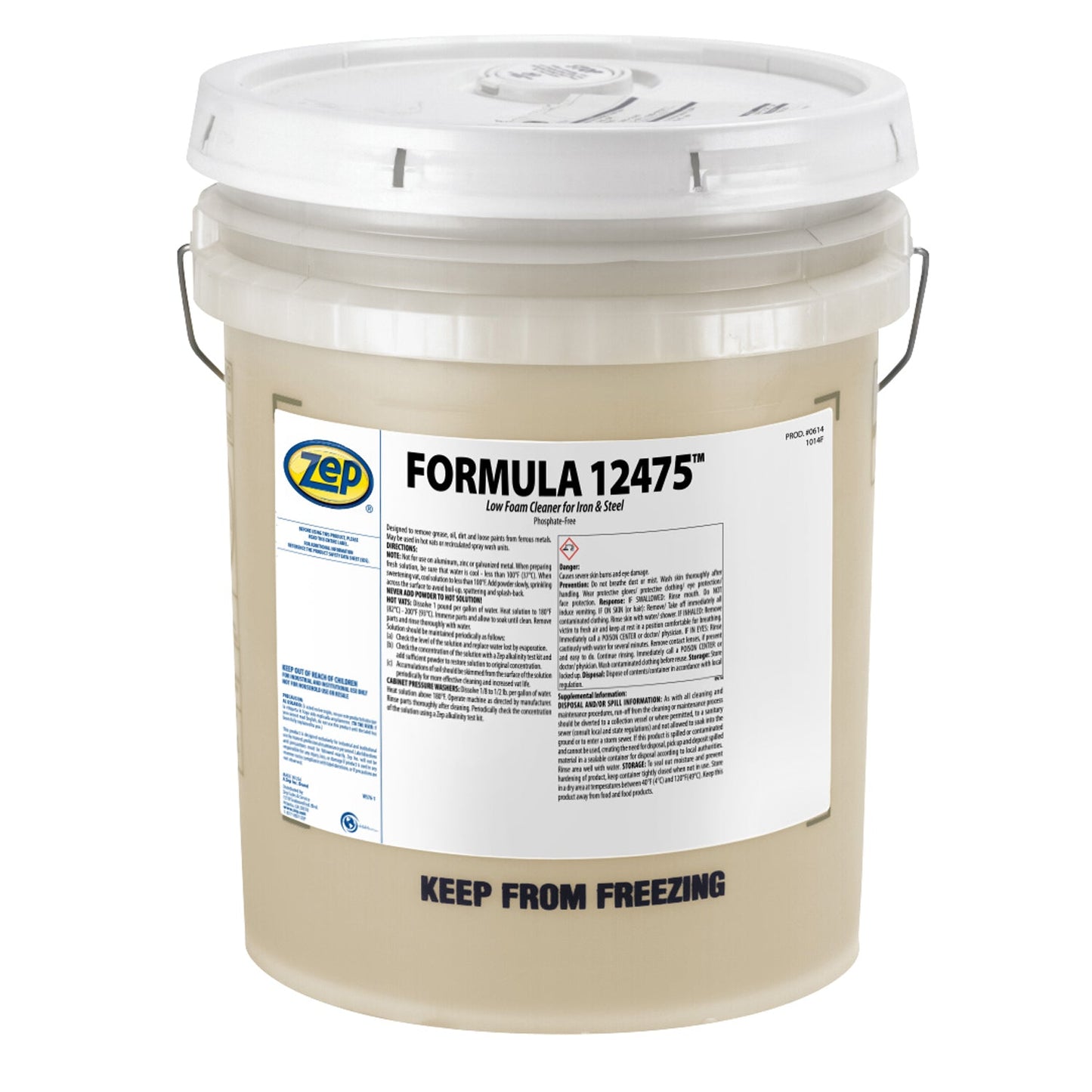 Zep Formula 12475 Low Foam Powdered Cleaner – Iron & Steel Parts Degreaser – 40 Pounds