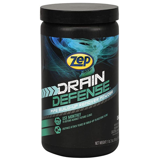 Zep Drain Defense - Pipe Build-Up Remover Powder - 18 oz