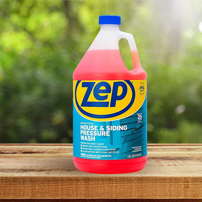 Zep House & Siding Pressure Wash Cleaner Concentrate – Removes Exterior Stains – 1 Gallon