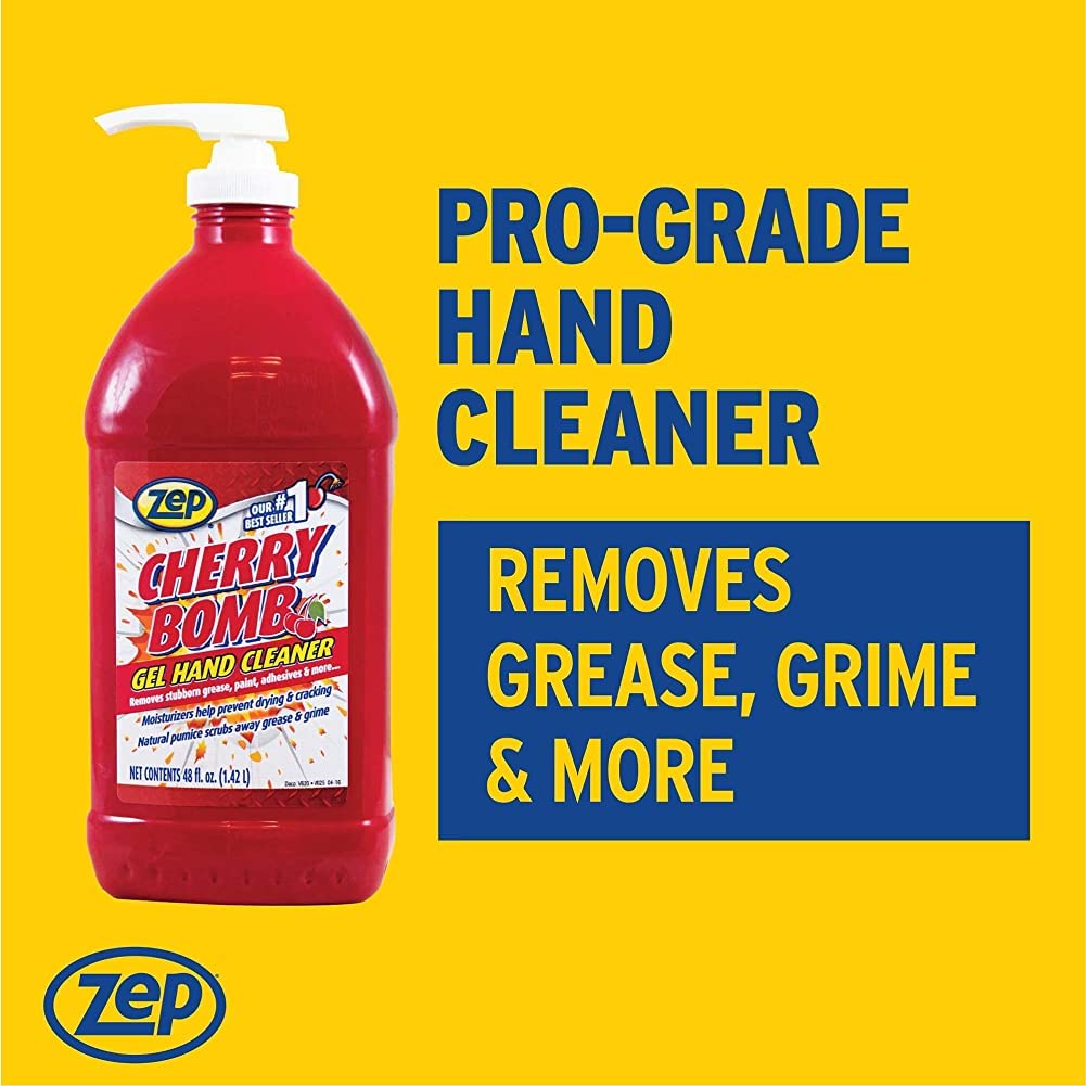  Zep Cherry Bomb Hand Cleaner (Ca) 48 ounce ZUCBHC48CA, Red :  Beauty & Personal Care