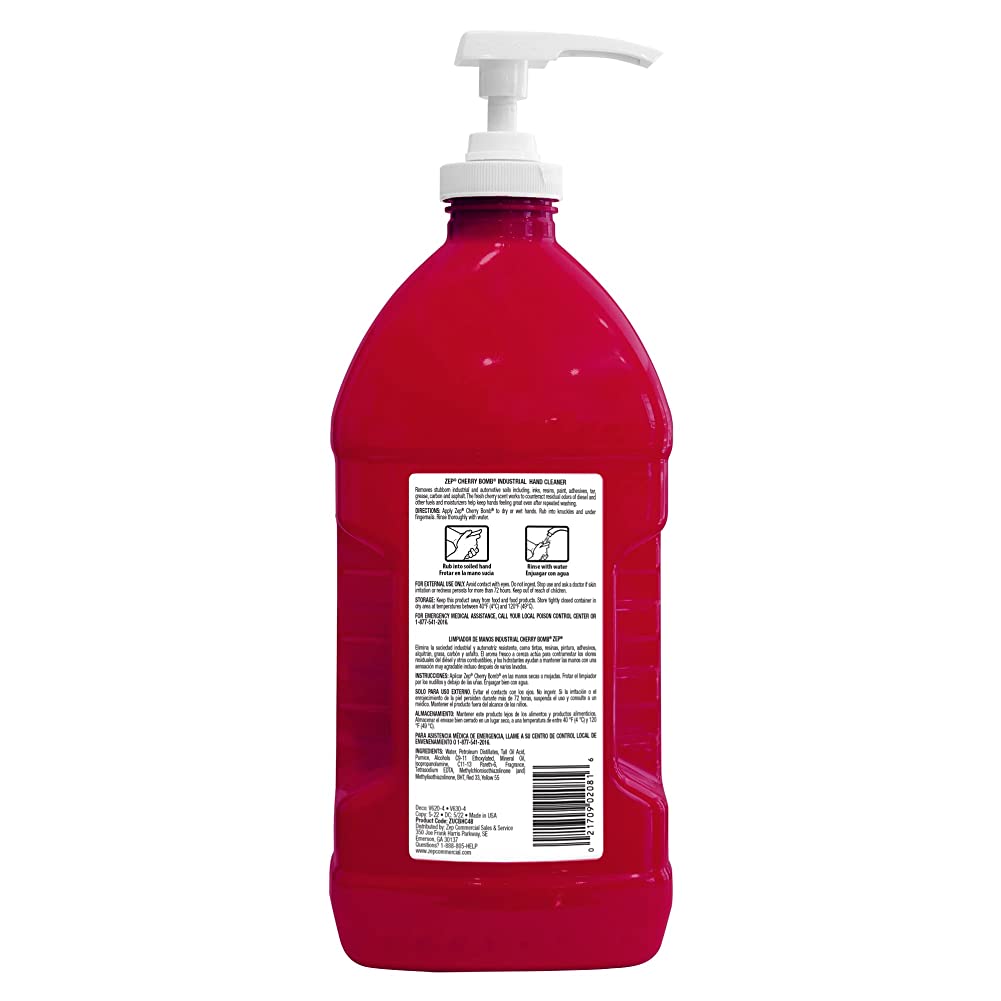  Zep Cherry Bomb Hand Cleaner (Ca) 48 ounce ZUCBHC48CA, Red :  Beauty & Personal Care