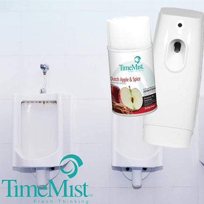 TimeMist Premium Metered Air Freshener Refills, Dutch Apple Spice (Case of 12) and Meter Mist 3000 Ultra Dispenser (Case of 2) - 7.1 oz Bundle