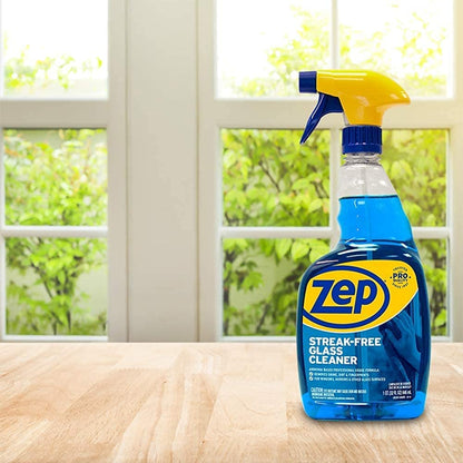 Zep Streak-Free Glass Cleaner – Ammonia-Based Formula – 32 oz